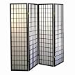 4-Panel Room Divider- Black