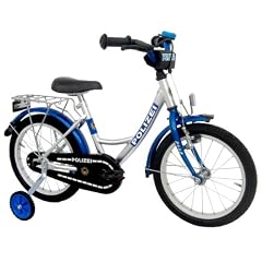 Kinderfahrrad 18" Zoll (=45,7cm) POLIZEI Wave silber-blau