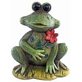 Puzzled Frog Decor W/Flower Decor ~ Puzzled