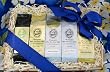 Aloha Island Famous Kona Hawaiian Coffee Sampler, Blue Satin Ribbon, Perfect for Hanukkah and All Occasions