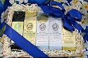 Aloha Island Famous Kona Hawaiian Coffee Sampler, Blue Satin Ribbon, Perfect for Hanukkah and All Occasions