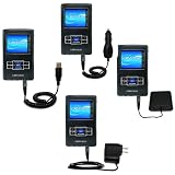 Road Warrior Kit for the iRiver H320 includes a Car & Wall Charger AND USB cable AND Battery Extender - Gomadic Brand w/ TipExchange Technology