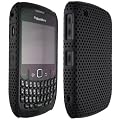 Blackberry Curve 9300 3G Case Cover Skin Pouch Shell Mesh Style Hard Slim Clip On Protection Black Plus Quality LCD Screen Scratch Protector Guard And FREE Microfibre Cleaning Cloth by impexo