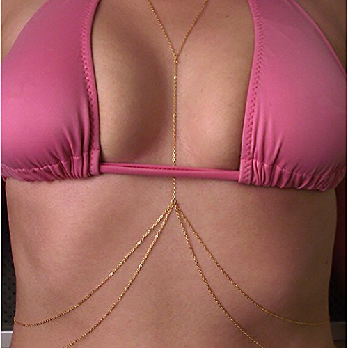 Joylive Sexy Simple WomensGold/Silver Double Belly Waist Chain Necklace Bikini Beach Harness