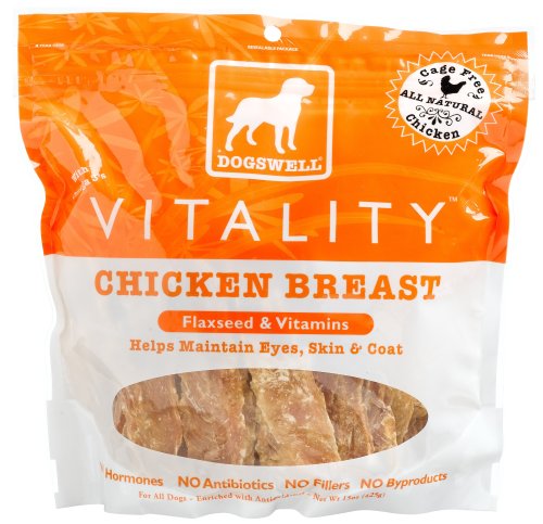 Dogswell Vitality Chicken Breast, Flax Seed & Vitamins, 3-Count 16-Ounce Orange Pouches