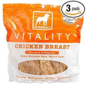 Dogswell Vitality Chicken Breast, Flax Seed & Vitamins, 3-Count 16-Ounce Orange Pouches