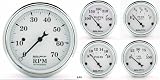 Autometer 1602 Old Tyme White KIT w/Electronic Speedometer