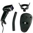 HP HandHeld Bar Code Scanner Reader USB Black Wired Imager LED w/ Stand BW868AA