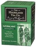The Highland Tea Company Natural Mint Tea, 20-Count Tea Bags, 0.7-Ounce Boxes (Pack of 6)