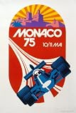 Monaco Grand Prix, 1975 Art Poster Print by Geo Ham, 26x36