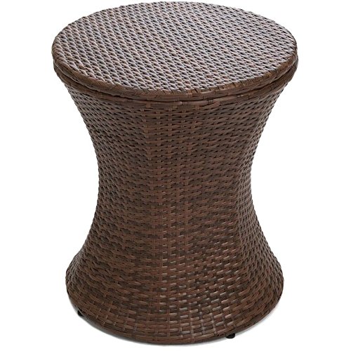 Best Choice Products 7.5 Gallon AllWeather Wicker Ice Bucket Hourglass