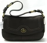 AUTHENTIC COACH BROWN CHELSEA PEBBLED LEATHER FLAP 10951