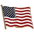 USA Flag Lapel Pin Standard - Flag A-Series 2 with Shorter Pole