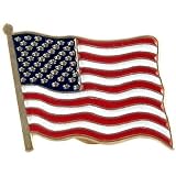 USA Flag Lapel Pin Standard - Flag A-Series 2 with Shorter Pole