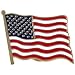 USA Flag Lapel Pin Standard - Flag A-Series 2 with Shorter Pole