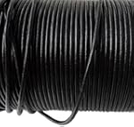10m Lederband rund - � 2mm - schwarz