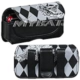 Premium Black with White Winged Skull Argyle Diamond Pattern Roller Printin ....