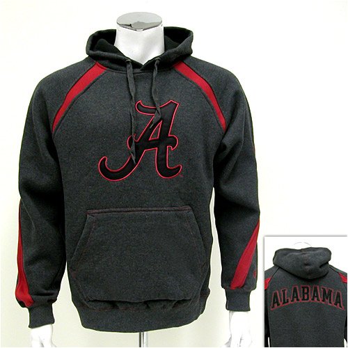 Buy Alabama Crimson Tide NCAA Charcoal Hooded Sweatshirt by Colosseum