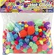 Pepperell Assorted Pom Poms, Hot Colors, 300 Per Package