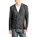 Men's Black Washed Look Button Down Cardigan Men's Black Washed Look Button Down Cardigan