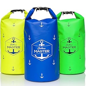 Outdoors MASTER Dry Bag - 20L Waterproof Bag, Floating Sack for Boating, Sailing, Rafting, Canoeing (Blue)