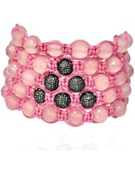 925 Sterling Silver 6.50ct Diamond Macrame Bracelet Fashion Jewelry
