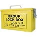 Accuform Signs KCC612 Steel Portable Group Lock Box, 10" Width x 6" Length x 4-1/4" Height, Yellow