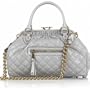 Marc Jacobs white exclusive patent Stam bag