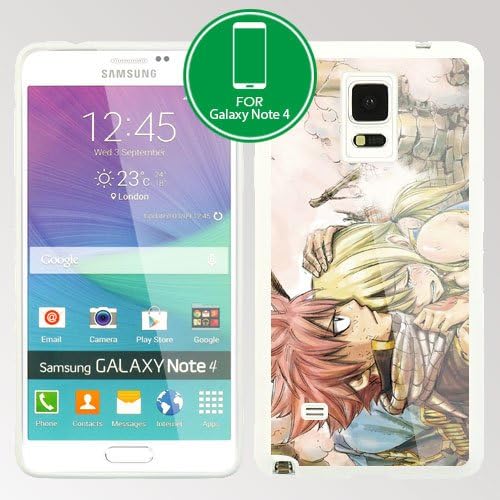Fairy Tail Manga Anime Comic Samsung Galaxy Note 4 TPU case (#3 White)