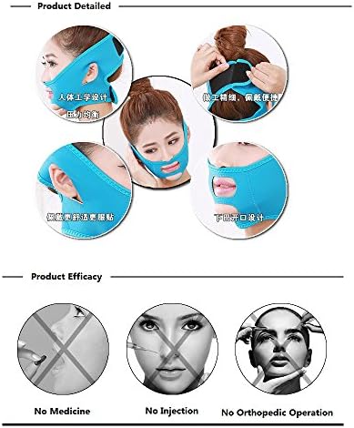Genesis Seller V Line Facial Mask Half Face Slimming Cheek Mask Chin Belt Sheet Anti Wrinkle Face Lift Up (Purple)