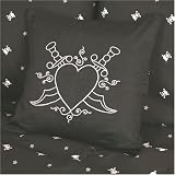 Review Sin in Linen  / Sin in Linen Heart Pillowcase Set-Black