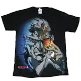 Metal Gear Solid 4: Old Snake Big Snake Face Black T Shirt, Adult Large