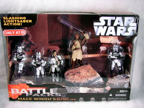 Star Wars: Saga Collection Battle Packs > Mace Windus Attack Battalion Action Figure Multi-Pack