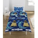 DR DOCTOR WHO STRATEGIST REVERSIBLE SINGLE BED DUVET QUILT COVER BEDDING SET NEW