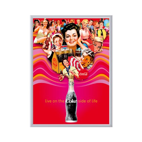 Silver Snap Frame 8.5 x 11 Inches, 1.25" Aluminum Profile, Front Loading Quick Poster Change, Wall Mounted, Professional series