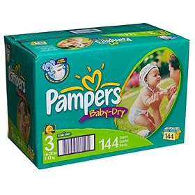 Click here to buy Pampers Baby Dry Diapers, Size 3 (16-28 Lbs),... by Pampers.