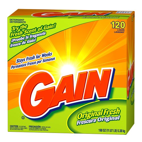 Gain Powder Detergent, Original Fresh Scent, Case Pack, Two - 120 Load Boxes (240 Loads)