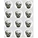 12 Skull Halloween rice paper fairy / cup cake 40mm toppers pre cut decoration