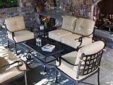 Alfresco Home Chateau Cast Aluminum Deep Seating Group - Dupione Sand (cushion)