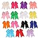 Queentools 15 Colors Hair Bows Grosgrain Ribbon Ponytail Holder 7.5