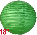 Green Chinese/Japanese Paper Lantern/Lamp 18 Diameter - Just Artifacts Brand
