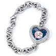 MLB Women's MH-NY5 Heart Collection New York Yankees Top Hat Watch