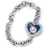 MLB Women's MH-NY5 Heart Collection New York Yankees Top Hat Watch