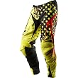 Fox Racing 360 Vegas Riot Men's MX Motorcycle Pants w/ Free B&F Heart Sticker Bundle - Yellow/Red