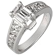 One of a Kind 2 1/3ctw Emerald-cut Diamond Ring in 14k White Gold
