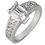 One of a Kind 2 1/3ctw Emerald-cut Diamond Ring in 14k White Gold