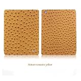 ipad2 case オストリッチ型押し　ostrich leather　アイパッド　ケース iPad2 YELLOW