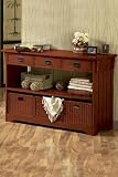 Craftsman 48w Three-drawer Console With Baskets