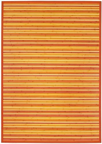 BAMBUSTEPPICH ORANGE - GELB BAMBUS TEPPICH BAMBOO 60 x 90 CM