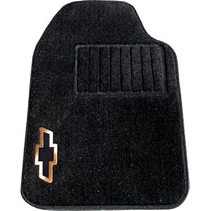 Chevy-Bowtie-Style-Universal-Fit-All-Carpet-Front-Floor-Mat-Set-of-2